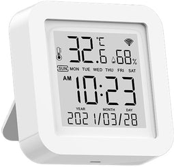 LotaHome Wifi Thermometer - Hygrometer met App en Voicecontrol - Oplaadbaar - Wit