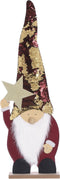 House of Seasons Kerstman Kerstmis Figuur - 28x8x95 cm - Donkerrood