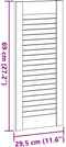 vidaXL - Kastdeuren - louvre - design - 2 - st - 69x29,5 - cm - wit