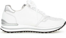 Gabor 66.529.50 - Lage sneakers - Vetersluiting en rits - Wit