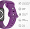 imoshion Siliconen⁺ bandje - Geschikt voor Apple Watch 1, 2, 3, 4, 5, 6, 7, 8, 9, 10 (42 mm), SE - 38/40/41 mm - Paars - S/M
