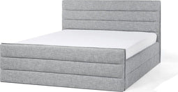 VALBONNE - Tweepersoonsbed - Lichtgrijs - 160 x 200 cm - Polyester