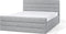 VALBONNE - Tweepersoonsbed - Lichtgrijs - 160 x 200 cm - Polyester