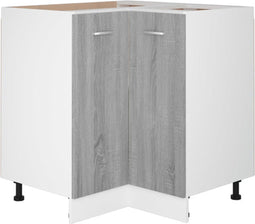 vidaXL - Keukenkastje - Lyon - 75,5x75,5x81,5 - cm - bewerkt - hout - grijs - sonoma - eiken