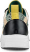PS Poelman Carocel - Dames Runner Sneakers - Imitatie Leren Suède - Groen Beige Multi - Maat 39