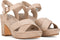 POSH by Poelman MARY - Sandalen met hak - Imitatiesuède - Beige