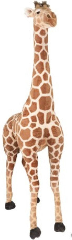 Wild & Soft Pluche staande giraf - 195cm - Oranje