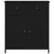vidaXL - Sideboard - Zwart - Eiken - 70x30x80 - cm - Engineered - Hout - en - Staal