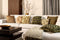 Dutch Decor NIMA - Sierkussen 45x45 cm - Mayfly - groen en beige - Inclusief binnenkussen
