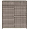 vidaXL - Tuinkast - 105x55x113 cm - PE-rattan - grijs