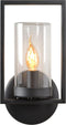 Lucide NISPEN - Wandlamp Buiten - 1xE14 - Dimbaar - IP44 - Zwart