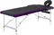 vidaXL - Massagetafel - inklapbaar - 2 - zones - aluminium - zwart - en - paars