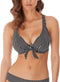 Beach Hut - Bikini top - Retro chevronprint - Zwart Wit - Maat 65D (EU)