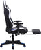 Gamestoel Tornado relax bureaustoel - met voetsteun - ergonomisch verstelbaar - zwart blauw