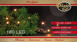 Anna's Collection - LED cascade zilverdraad 100l/10x1 m warm wit CO...