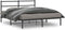 vidaXL - Bedframe - met - hoofdbord - metaal - zwart - 150x200 - cm