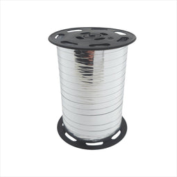 Premium Krullint Zilver - Glans zilver inpaklint - decoratie lint - 7 mm x 250 meter