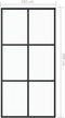 vidaXL - Schuifdeur - met - beslag - 102x205 - cm - aluminium - en - ESG-glas