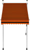 vidaXL - Luifel - handmatig - uittrekbaar - 100 - cm - oranje - en - bruin