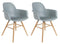 Zuiver Albert Kuip Eetkamerstoelen met armleuning Lichtgrijs - Set van 2