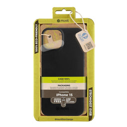 Muvit for Change iPhone 15 - Telefoonhoes - Eco-friendly - Zwart