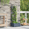 vidaXL - Tuinplanter - met - Trellis - Lichtgrijs - 40x40x125,5 - cm