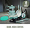 COOCK 19-Delige Pannenset - Inductie - Anti-Aanbak Coating - Ergonomische Koudgrepen - Turquoise (Groen)