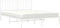 vidaXL - Bedframe - met - hoofdbord - metaal - wit - 150x200 - cm