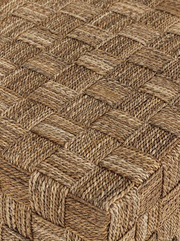 MUST Living Coffee table Chess Board reqtangular,33x120x60 cm, natural abaca