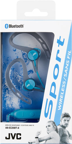 JVC HA-EC20BT - Draadloze in-ear hoofdtelefoons - Zweet en spatwaterdicht - Blauw