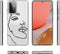 iMoshion Hoesje Geschikt voor Samsung Galaxy A72 Hoesje Siliconen - iMoshion Design hoesje - Transparant / Zwart / Line Art Woman Black