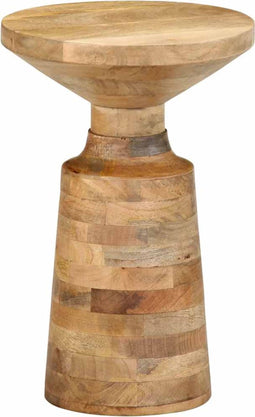 vidaXL - Bijzettafel - Ø33x50 - cm - massief - mangohout