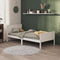 vidaXL - Bedframe - massief - grenenhout - wit - 100x200 - cm