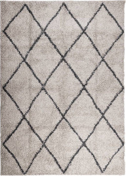vidaXL - Vloerkleed - PAMPLONA - shaggy - hoogpolig - 240x340 - cm - beige - antraciet