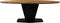 HSM Collection - Ovale eettafel Fishbone - 200x100x77 - Naturel/zwart - Eiken/metaal