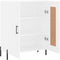 vidaXL - Dressoir - 69,5x34x90 - cm - bewerkt - hout - wit