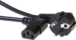ACT 230V aansluitkabel schuko male (haaks) - C13 (haaks) - 2 m - Zwart