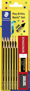 STAEDTLER Noris potlood - set 12 x HB + gom & slijper gratis