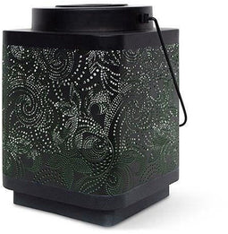 Lantaarn op zonne-energie - GARDEN ID Attract - Groen 16 x 16 h23 cm - 6 tot 8 uur autonomie - Mobiel - Aan/uit knop.
