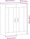 vidaXL - Wandkast - 69,5x34x90 - cm - oud - houtkleurig