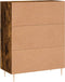 vidaXL - Dressoir - 69,5x34x90 - cm - bewerkt - hout - gerookt - eikenkleurig