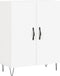 vidaXL - Dressoir - 69,5x34x90 - cm - bewerkt - hout - wit