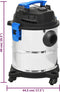 vidaXL Nat- en droogzuiger 1200 W 20 L zilverkleurig