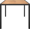 vidaXL - Tuintafel - 150x90x75 - cm - poly - rattan - en - acaciahout - zwart