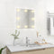 vidaXL - Wandspiegel - met - LED-lampen - vierkant - glas