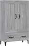 vidaXL - Hoge - kast - 70x31x115 - cm - bewerkt - hout - grijs - sonoma - eikenkleurig