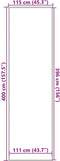 vidaXL - Deurmat - 115x400 - cm - blauw