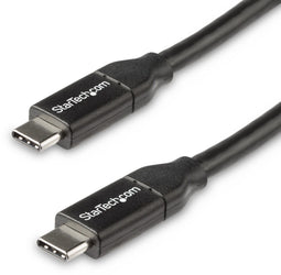 Startech.com USB-C naar USB-C kabel - 5A/100W Power Delivery - 50 cm - Zwart