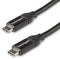 Startech.com USB-C naar USB-C kabel - 5A/100W Power Delivery - 50 cm - Zwart