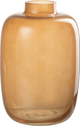 J-Line vaas Rita - glas - oranje - small - 22.5 cm hoog